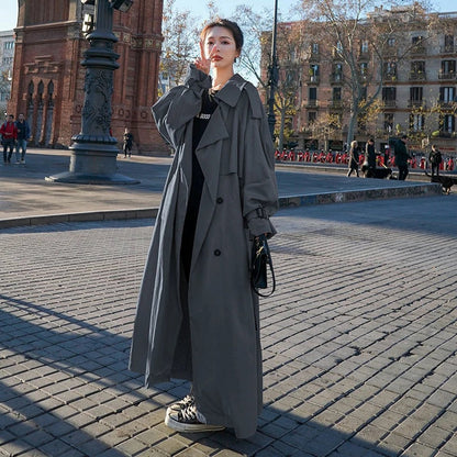 Lena | Cappotto lungo oversized a doppio petto