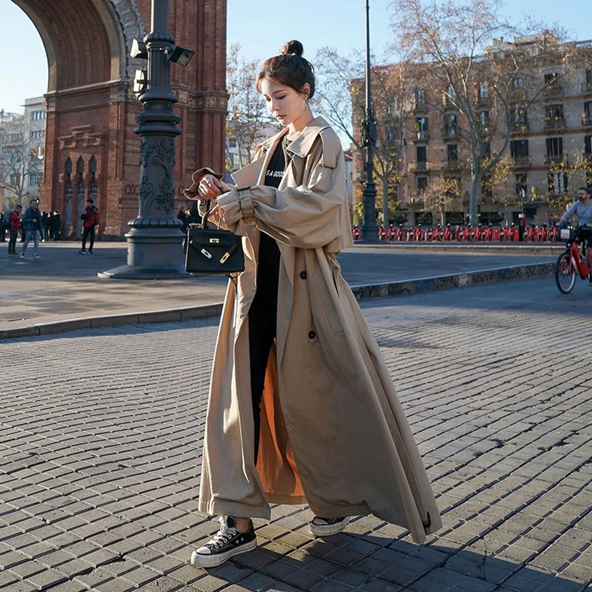 Lena | Cappotto lungo oversized a doppio petto