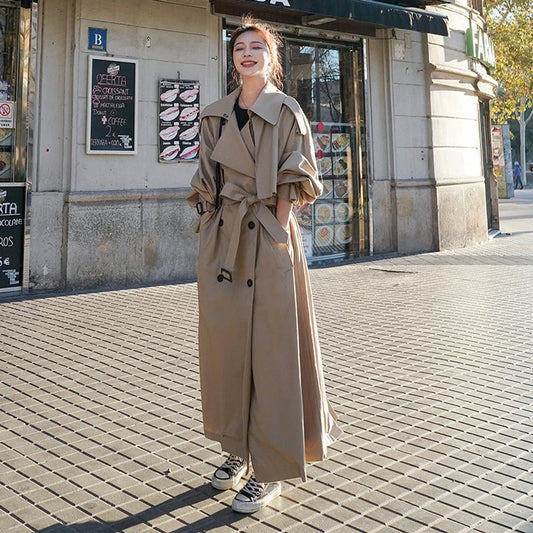 Lena | Cappotto lungo oversized a doppio petto