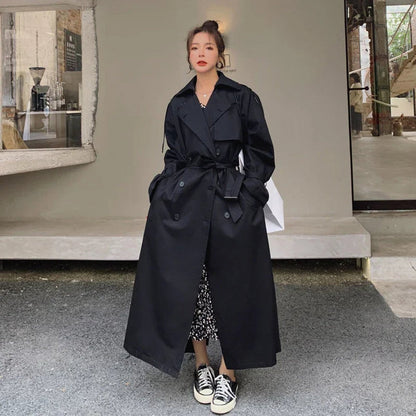 Lena | Cappotto lungo oversized a doppio petto