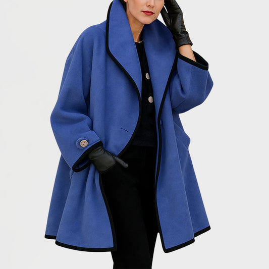 Flora | Cappotto Oversize con Rifinitura a Contrasto