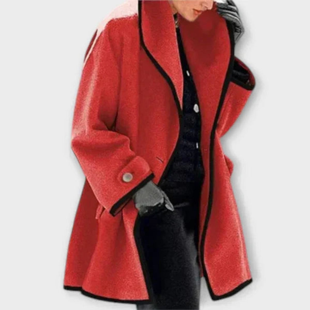 Flora | Cappotto oversize con rifinitura a contrasto