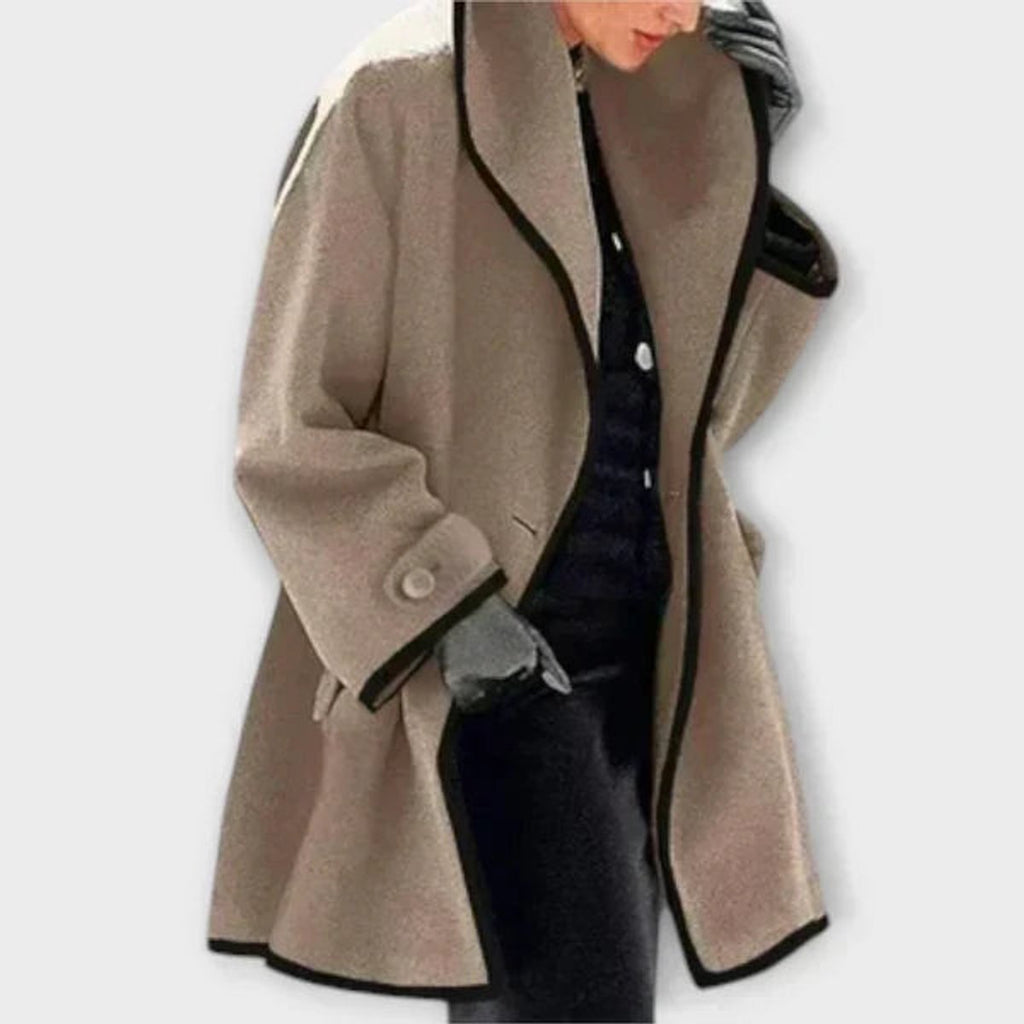 Flora | Cappotto oversize con rifinitura a contrasto