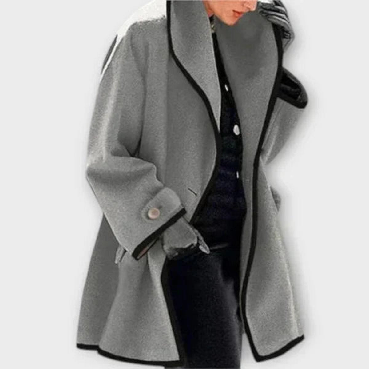 Flora | Cappotto oversize con rifinitura a contrasto
