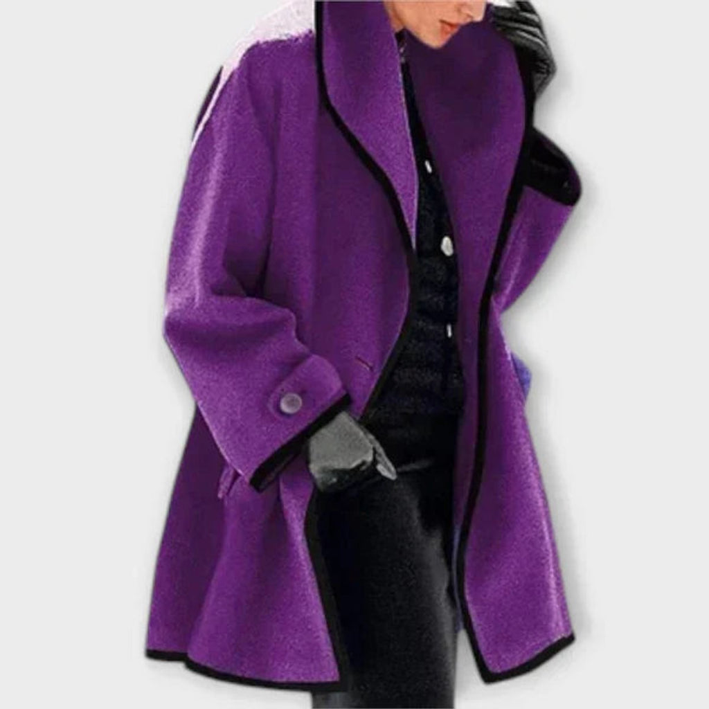 Flora | Cappotto oversize con rifinitura a contrasto