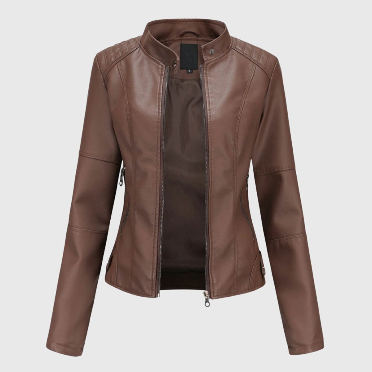 Miranda | Giacca Biker Slim con Collo alla Coreana e Zip