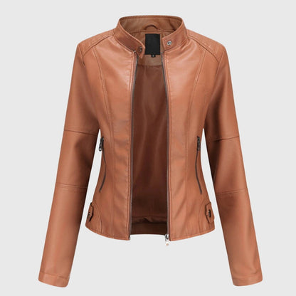Miranda | Giacca Biker Slim con Collo alla Coreana e Zip