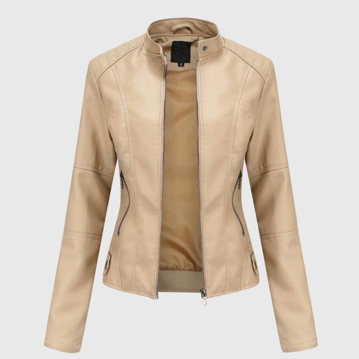 Miranda | Giacca Biker Slim con Collo alla Coreana e Zip