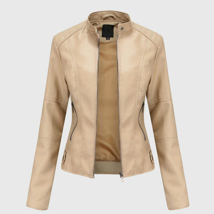 Miranda | Giacca Biker Slim con Collo alla Coreana e Zip