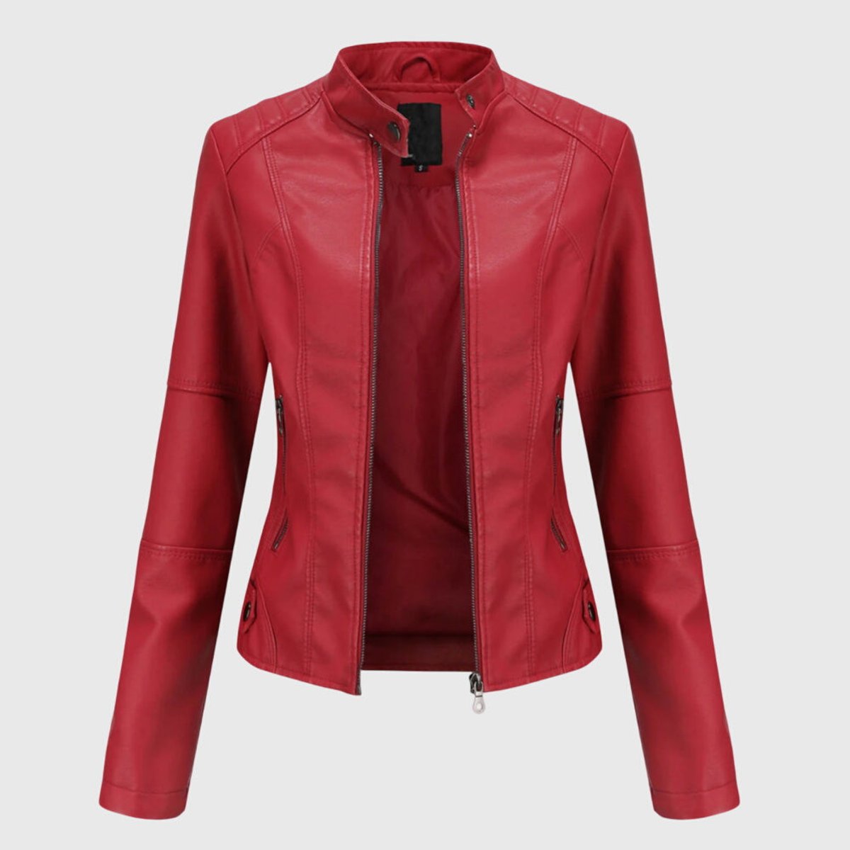 Miranda | Giacca Biker Slim con Collo alla Coreana e Zip