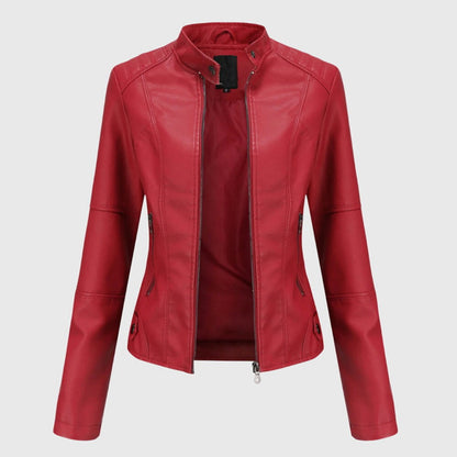 Miranda | Giacca Biker Slim con Collo alla Coreana e Zip